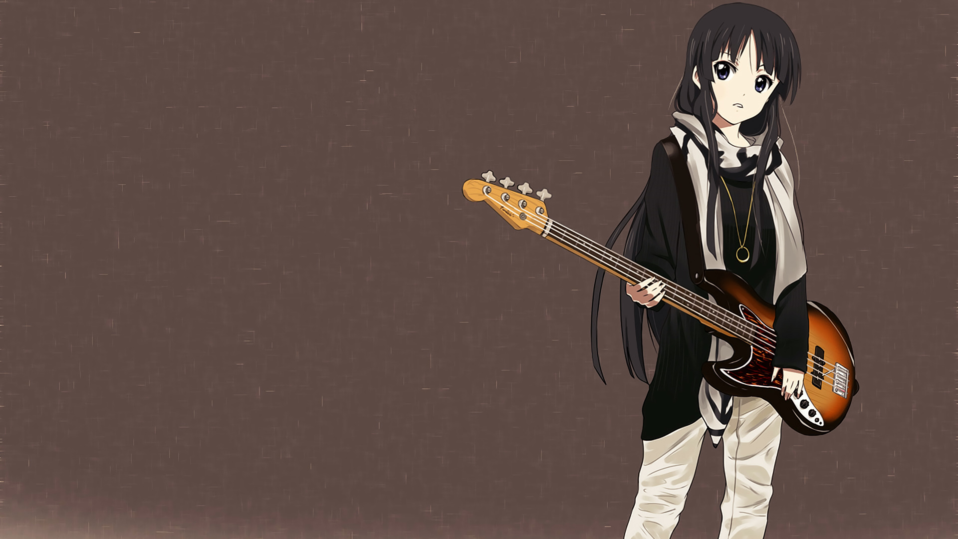 Мио Акияма с гитарой электро