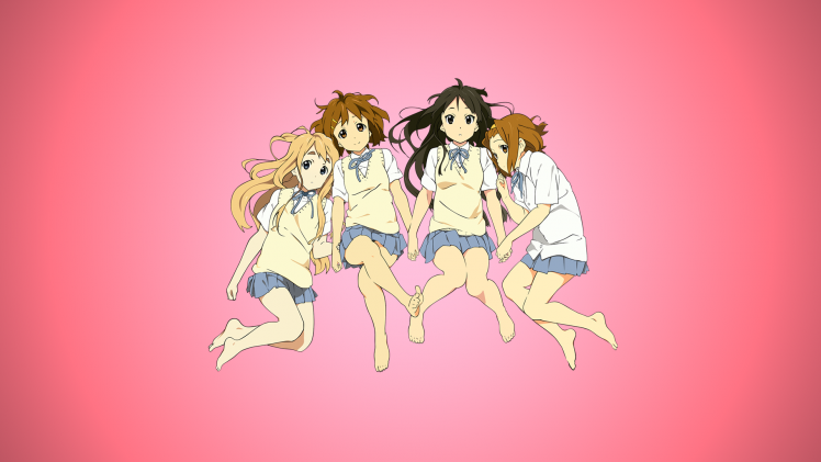 K ON!, Akiyama Mio, Hirasawa Yui, Tainaka Ritsu, Kotobuki Tsumugi HD Wallpaper Desktop Background