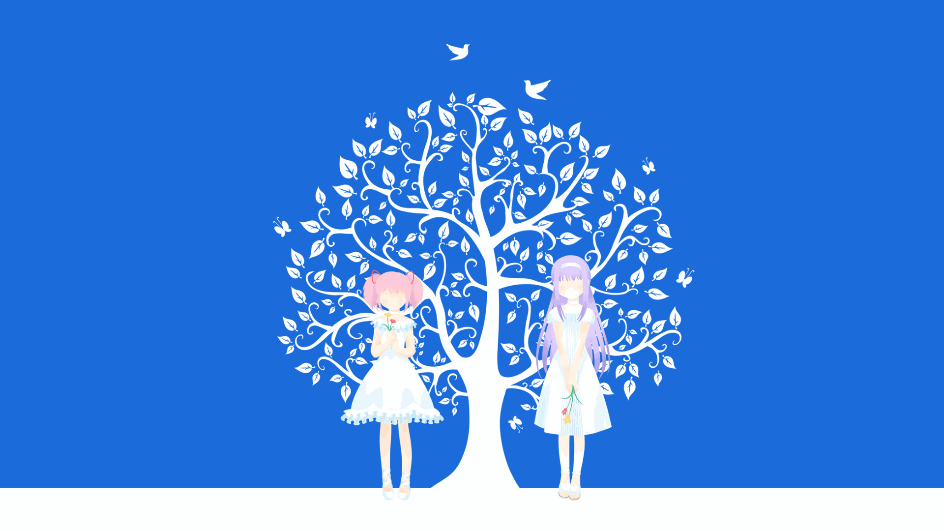 Mahou Shoujo Madoka Magica, Kaname Madoka, Akemi Homura Wallpaper