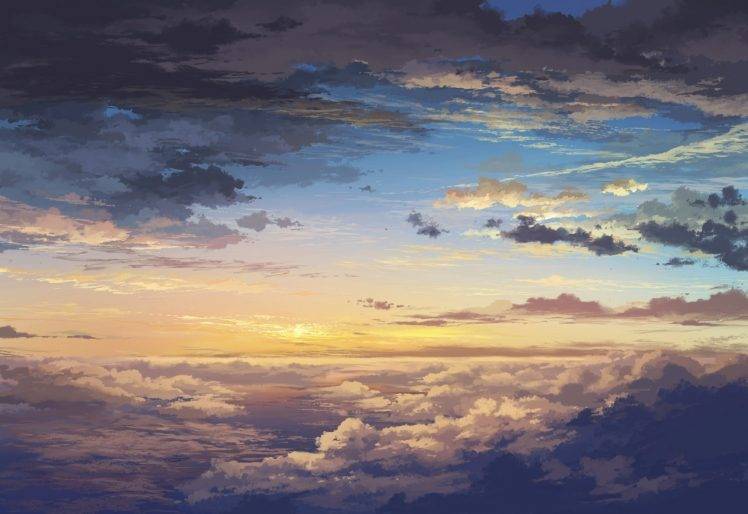 5 Centimeters Per Second, Clouds, Sky, Anime HD Wallpaper Desktop Background