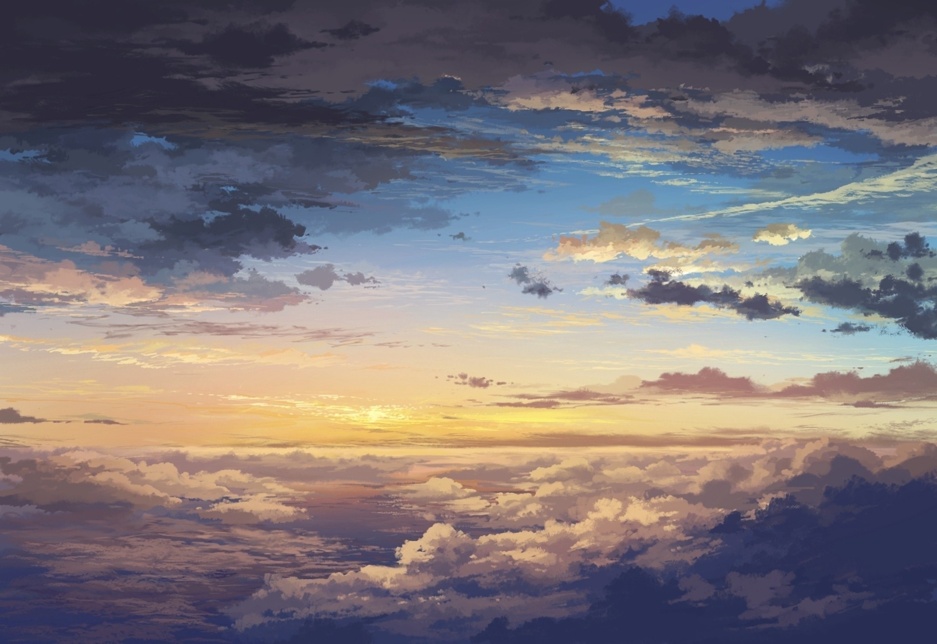 5 Centimeters Per Second, Clouds, Sky, Anime Wallpaper