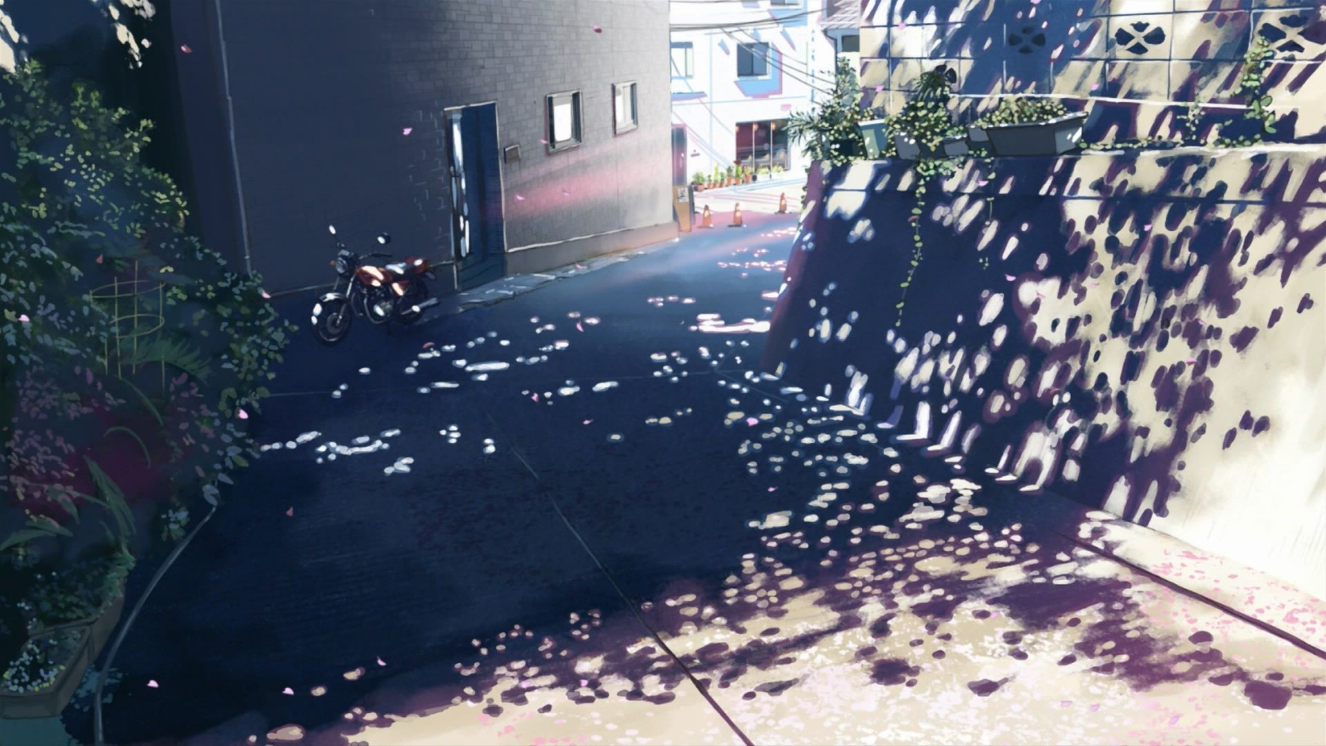 5 Centimeters Per Second, Anime, Makoto Shinkai, Sunlight, Plants, Pavements Wallpaper