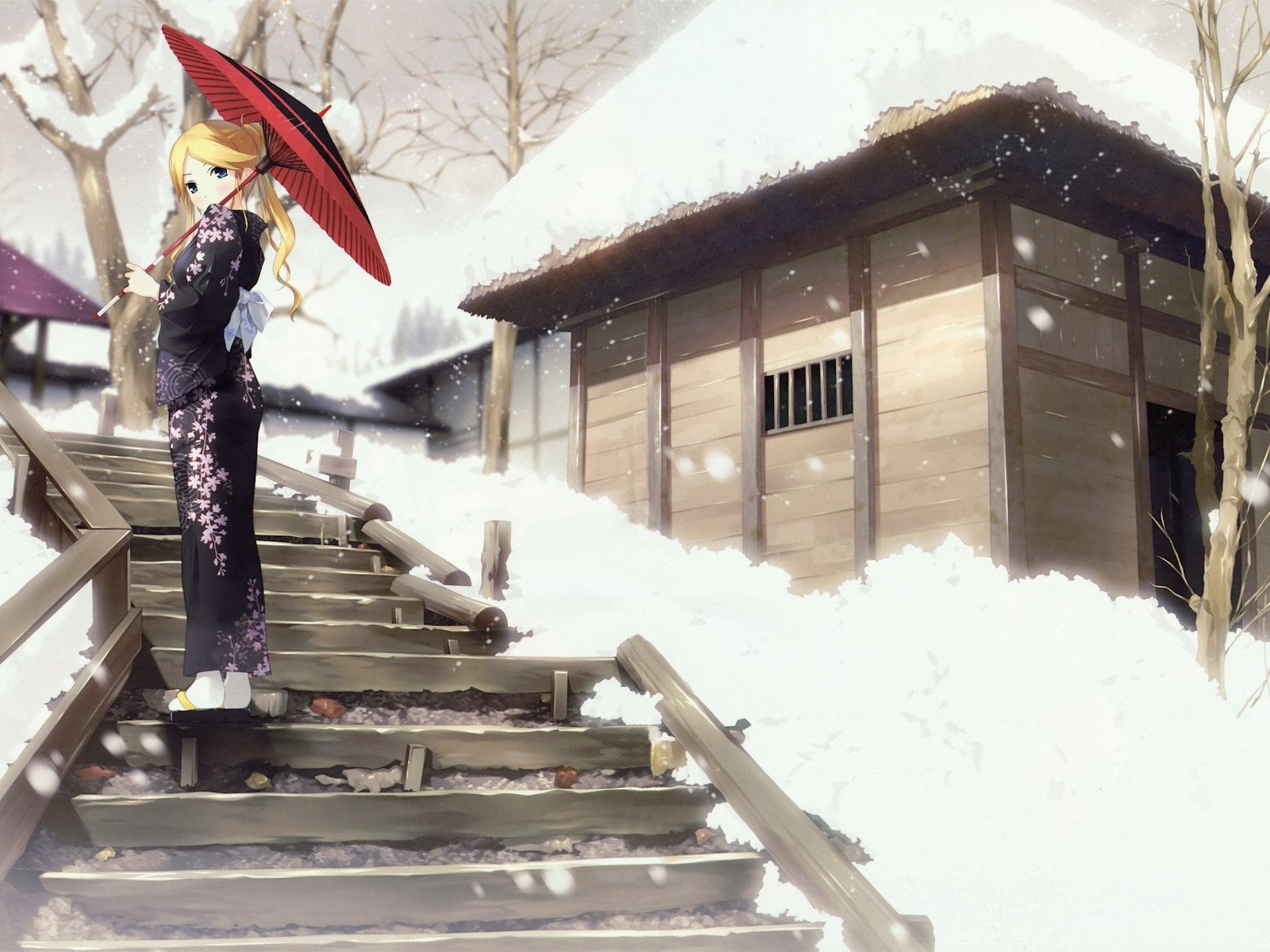 anime Girls, Traditional Clothing, Sayonara Zetsubou Sensei Wallpaper
