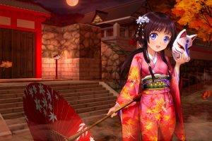 anime Girls, Traditional Clothing, Kimono, Original Characters