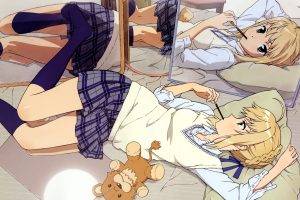 Saber, Fate Series, Blonde, Anime, Anime Girls, School Uniform, Schoolgirls