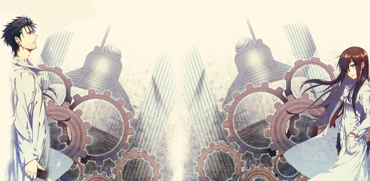 Steins;Gate, Okabe Rintarou, Makise Kurisu HD Wallpaper Desktop Background