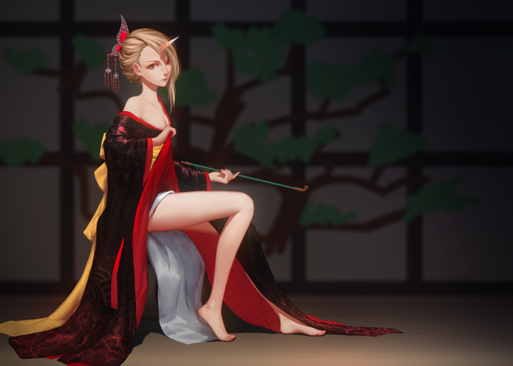 kimono, Traditional Clothing, Original Characters, Anime Girls HD Wallpaper Desktop Background