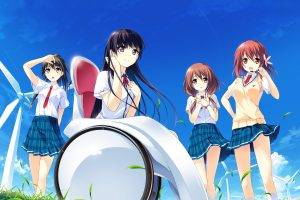 school Uniform, Anime Girls, Habane Kotori, Himegi Ageha, Himegi Hotaru, Kumoi Akari, Visual Novel