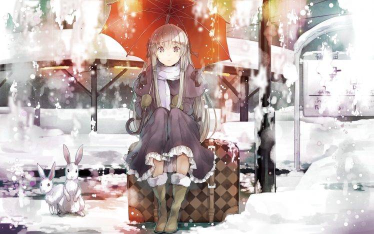 anime Girls, Umbrella, Yosuga No Sora, Kasugano Sora HD Wallpaper Desktop Background