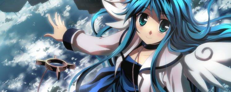 anime Girls, Original Characters, Blue Hair, Long Hair HD Wallpaper Desktop Background