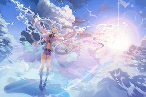 Vocaloid, Hatsune Miku, Anime, Anime Girls, Clouds