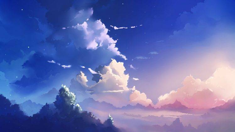 Makoto Shinkai, Sky, Clouds, Blue, Landscape, 5 Centimeters Per Second, Anime HD Wallpaper Desktop Background