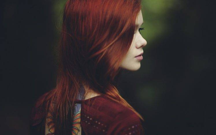 women, Redhead, Smooth Skin, Tattoo HD Wallpaper Desktop Background