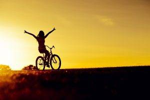 women Outdoors, Sunlight, Emotions, Bicycle, Women