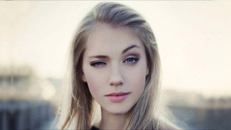blonde, Julia Sunstova, Blue Eyes, Women HD Wallpaper Desktop Background
