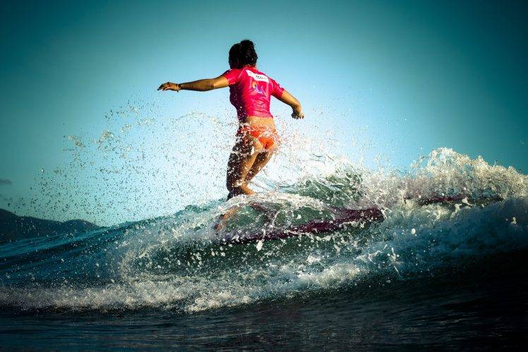 women, Sports, Surfing HD Wallpaper Desktop Background