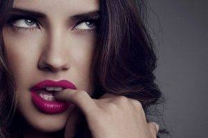 Adriana Lima, Victorias Secret, Brunette, Finger In Mouth