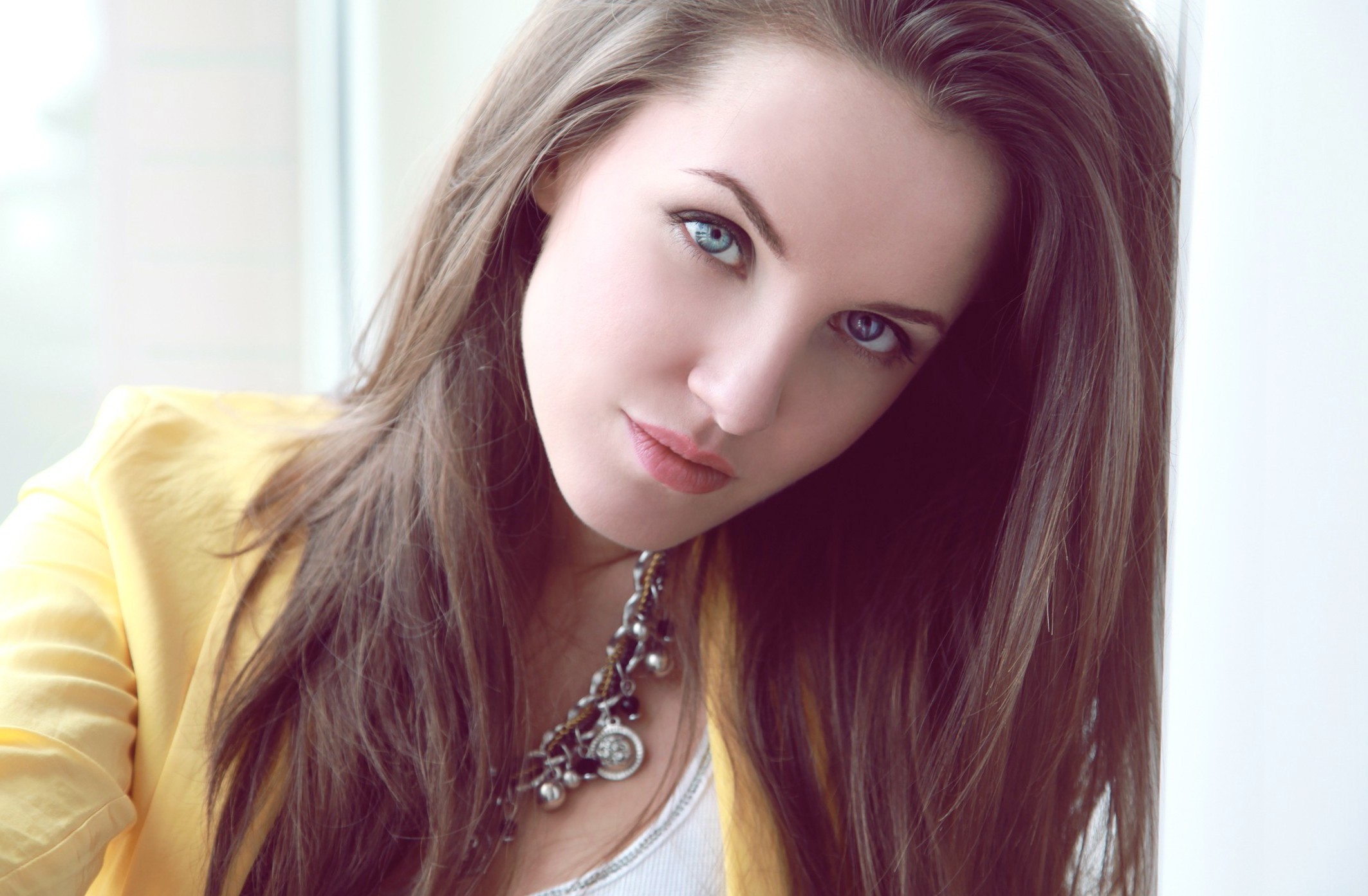 women, Kristina Rodionova, Blue Eyes Wallpaper