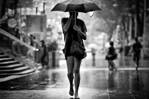 women, Rain
