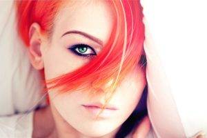 green Eyes, Redhead, Women, Face