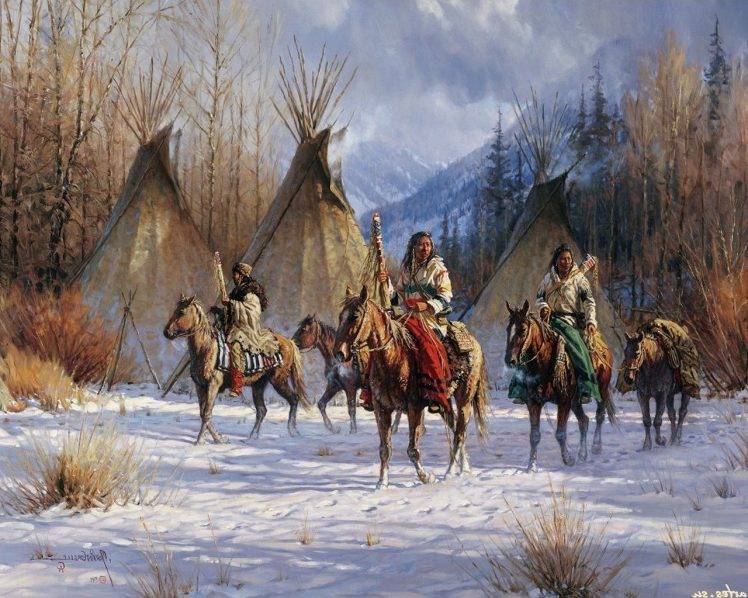 Native Americans, Nature, Artwork HD Wallpaper Desktop Background