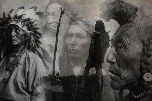 Native Americans, Nature, Gray, Artwork