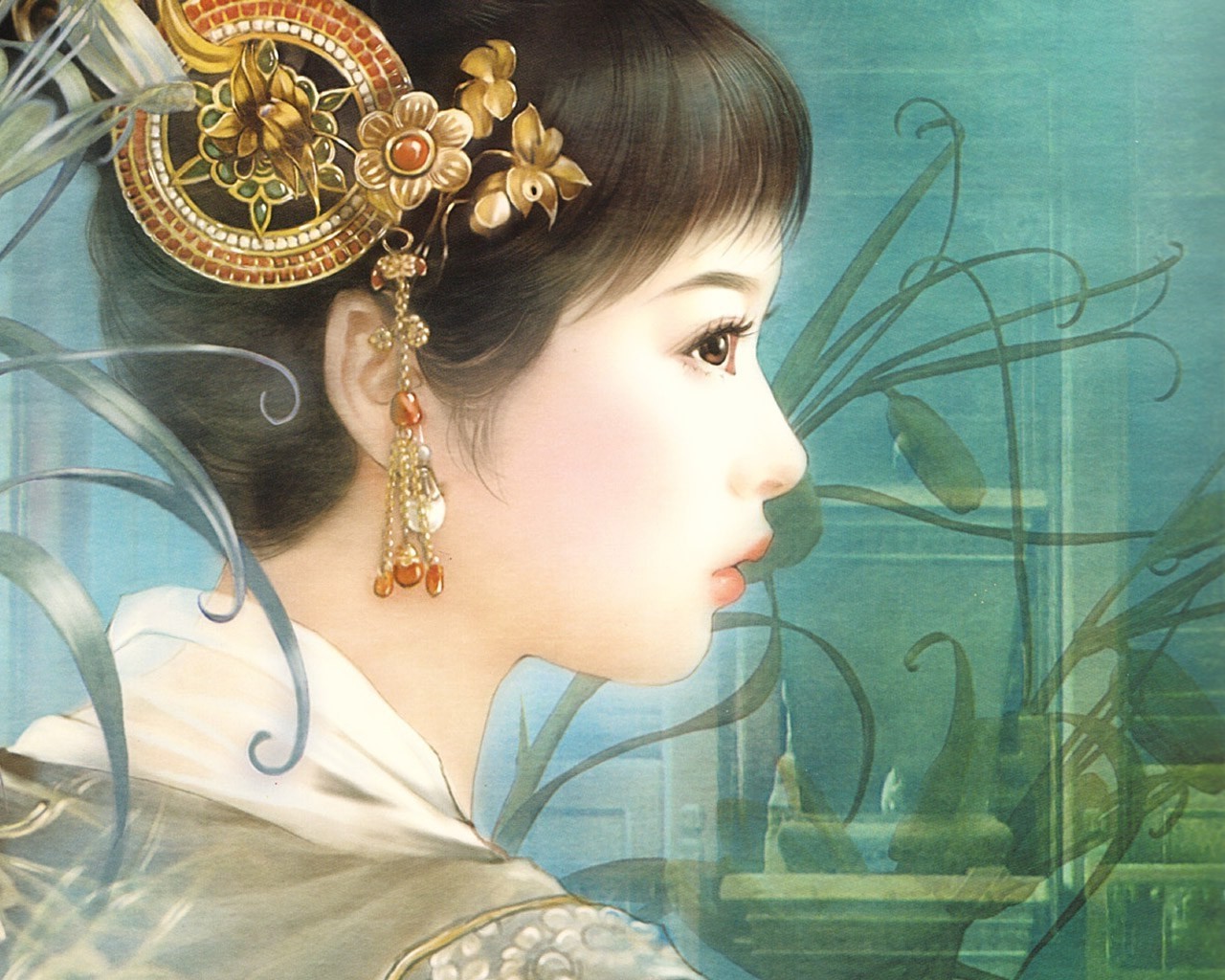 women, Asian, Artwork Wallpaper