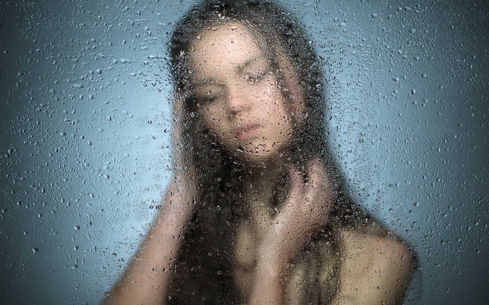 women, Eyes, Lips Wallpaper