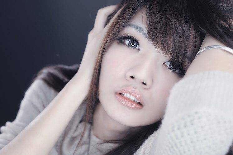 women, Asian, Face, Brunette, Photo Manipulation HD Wallpaper Desktop Background