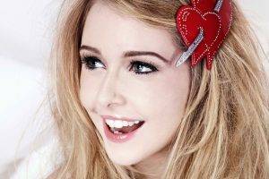 women, Diana Vickers, Blonde, Face