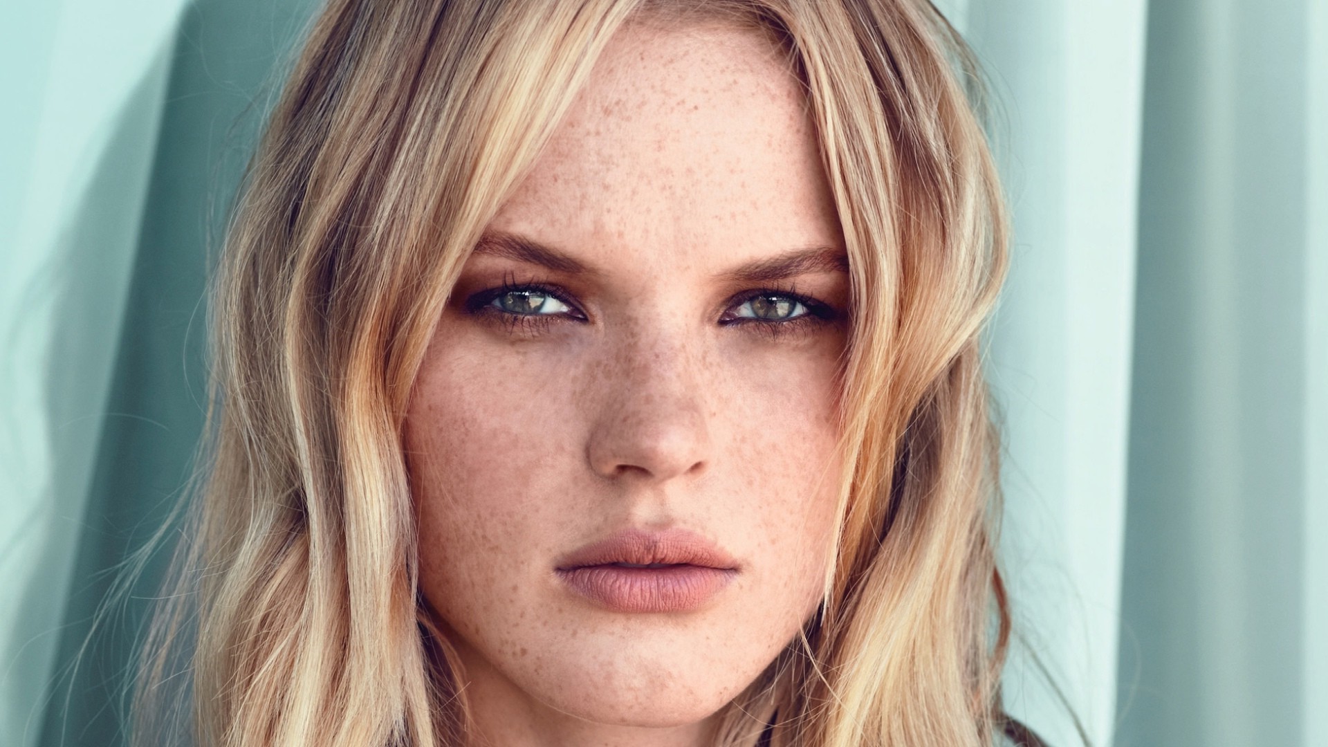 women, Blonde, Anne Vyalitsyna, Green Eyes, Face, Freckles Wallpapers ...