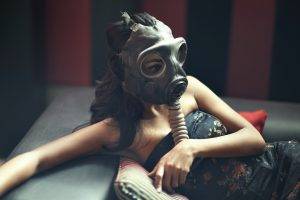 women, Gas Masks, Model