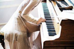 Keira Knightley, Women, Piano, See through Clothing