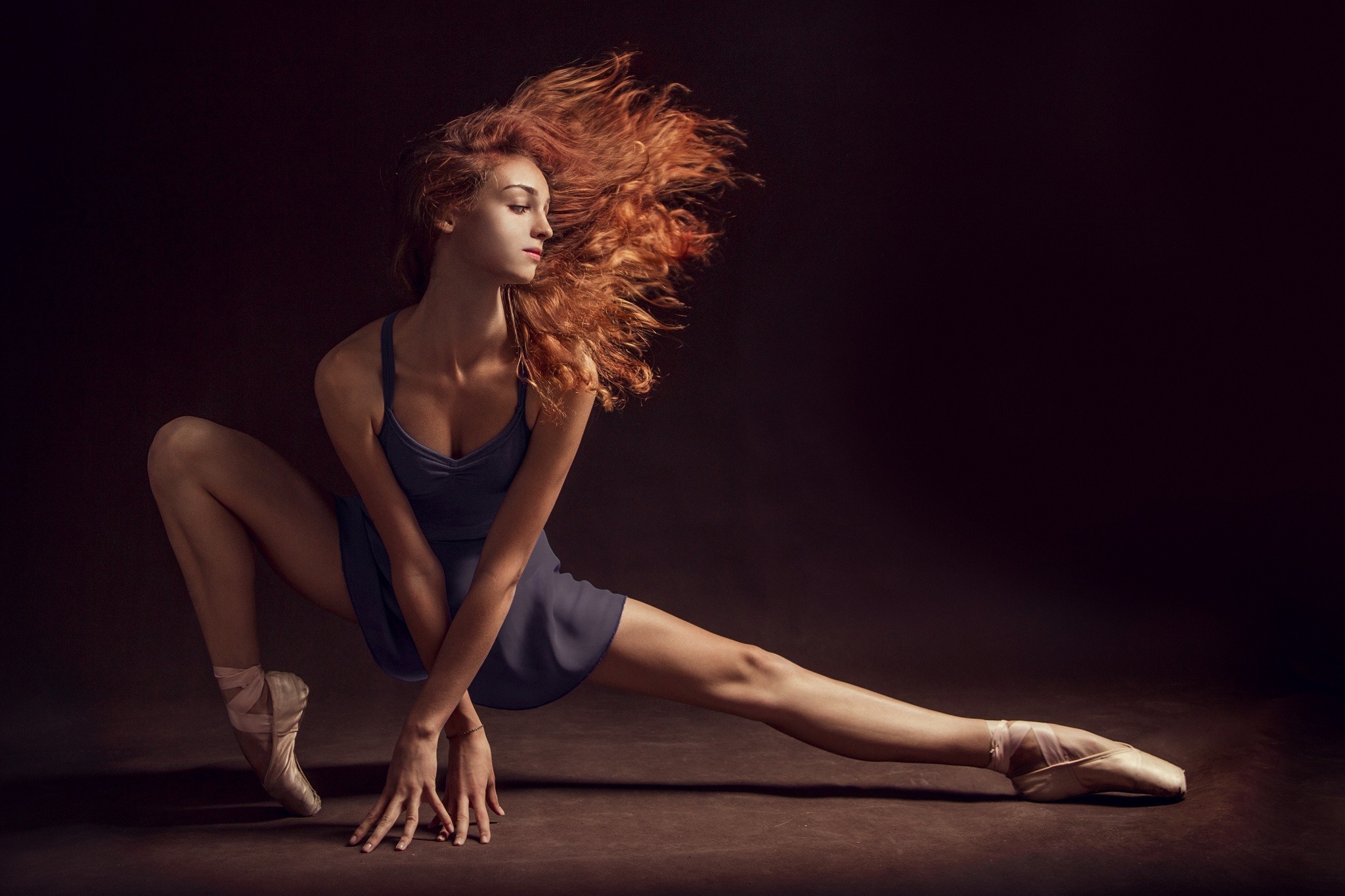 women, Ballerina, Redhead Wallpaper