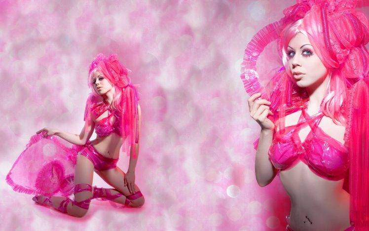 Pink Hair Sexy Lingerie Wallpapers Hd Desktop And Mobile
