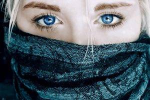 women, Blue Eyes, Blonde
