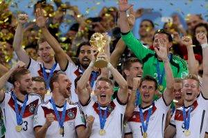 FIFA World Cup, Soccer, Sports, Germany, Bastian Schweinsteiger, André Schürrle, Sami Khedira, Arms Up