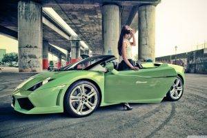 Lamborghini Gallardo, Japanese, High Heels, Convertible, Women With Cars, Green Cars