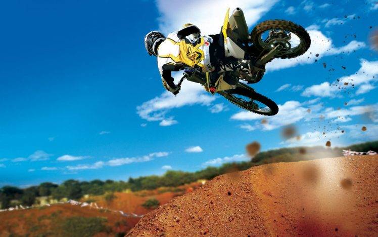 Suzuki, Jumping, Motorsports, Motocross HD Wallpaper Desktop Background