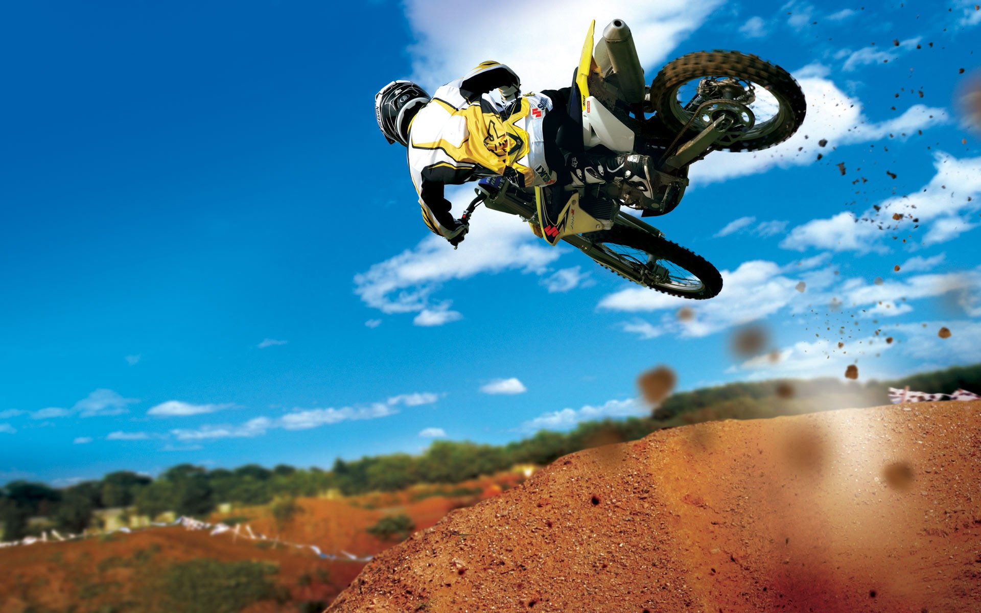 Suzuki, Jumping, Motorsports, Motocross Wallpaper