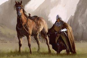 artwork horse knight knights warrior