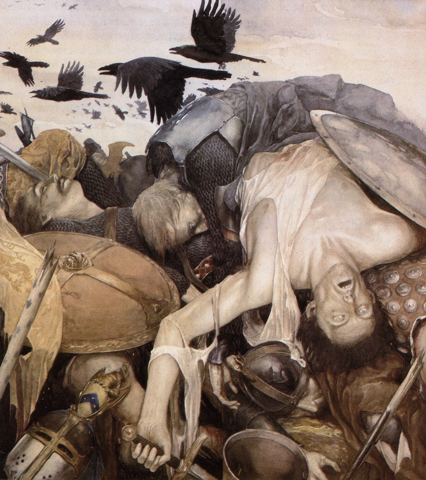 medieval war alan lee the mabinogion birds Wallpaper