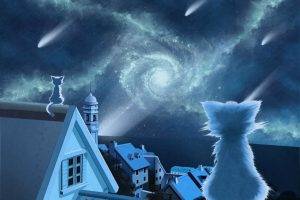 cat nebula rooftops space