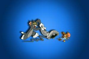 tom and jerry blue background cat mice