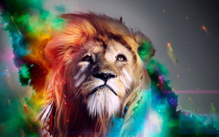 lion surreal HD Wallpaper Desktop Background