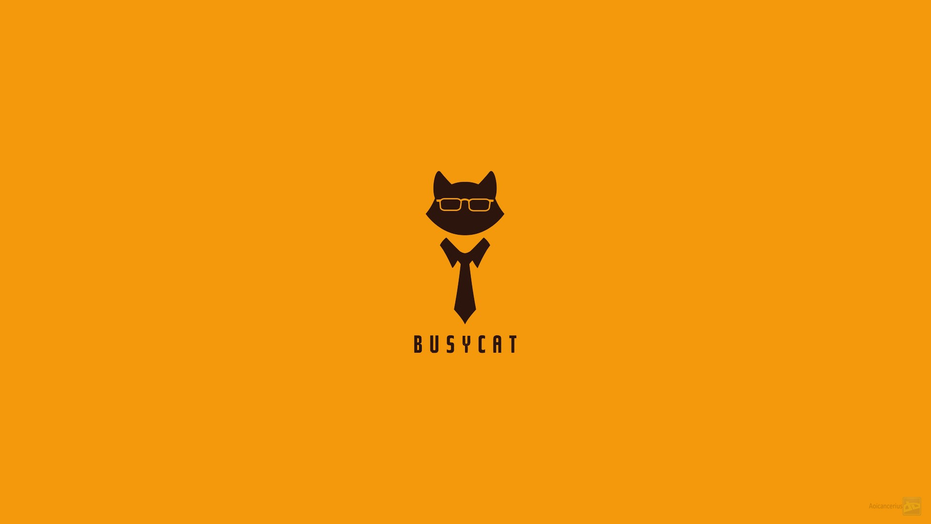 poster business cat Wallpaper