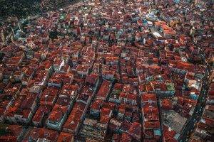 city cityscape istanbul turkey building mosques birds eye view