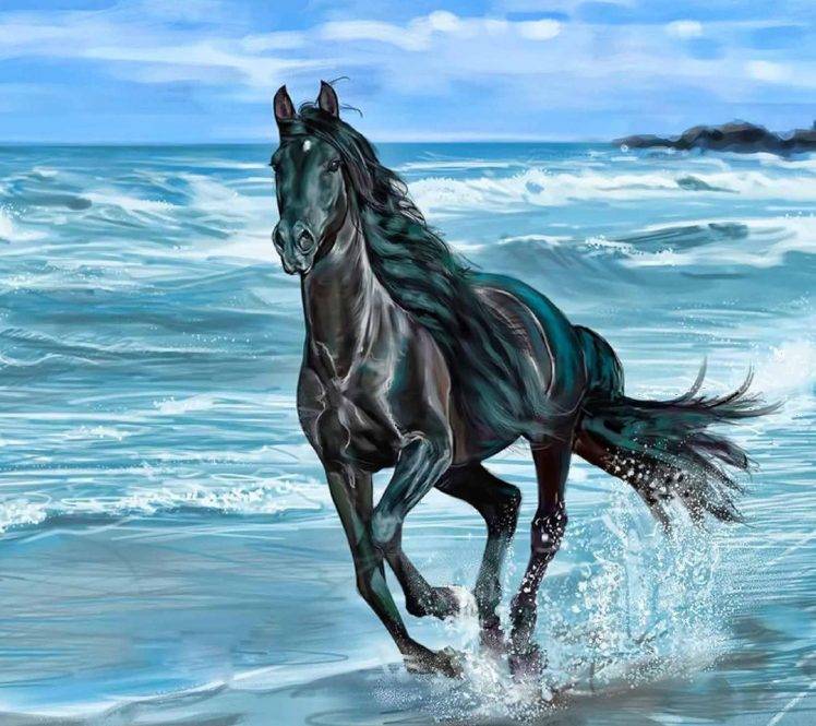 horse artwork HD Wallpaper Desktop Background