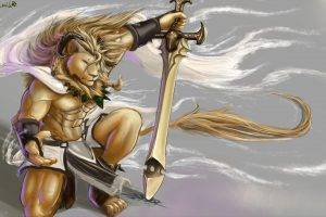 anthro furry sword lion