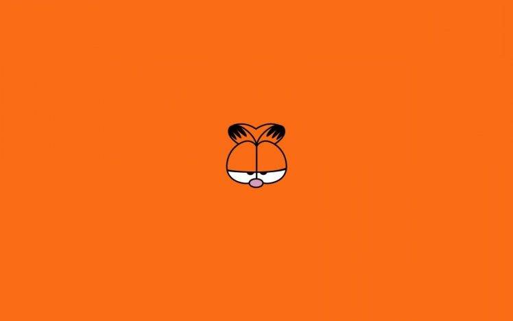 eyes garfield minimalism cat orange HD Wallpaper Desktop Background